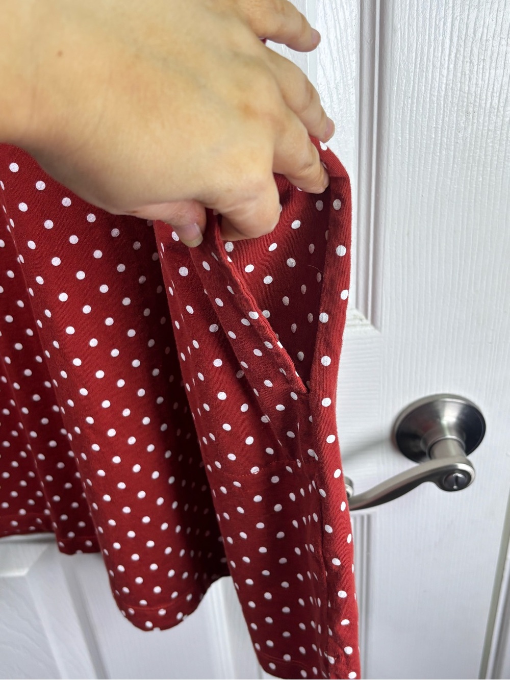 Lands' End Rust Dot Pattern Women's Dres with pockets size Medium - Picture 6 of 8